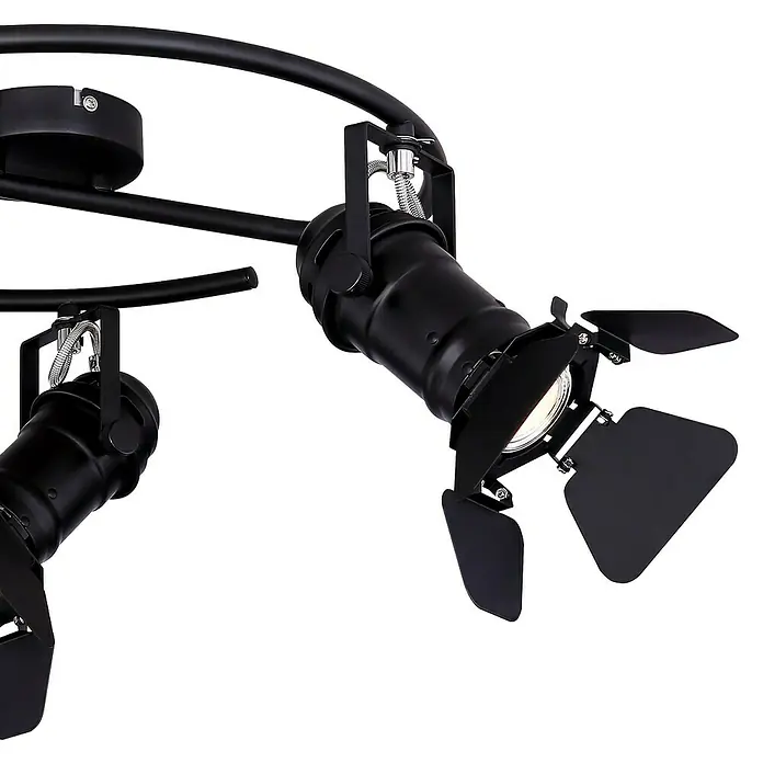 Globo Deckenstrahler - 150 W, Schwarz, GU10 - Detailaufnahme