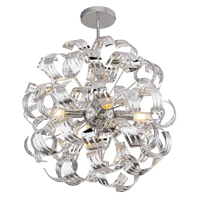 Globo Deckenleuchte FALLA - 160 W, Chrom, E14 - Diagonale Ansicht