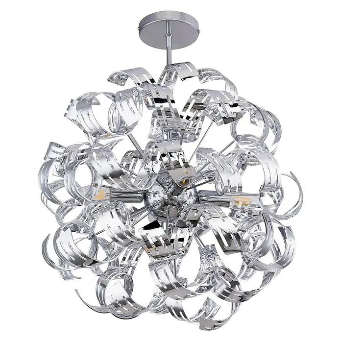 Globo Deckenleuchte FALLA - 160 W, Chrom, E14 - Diagonale Ansicht