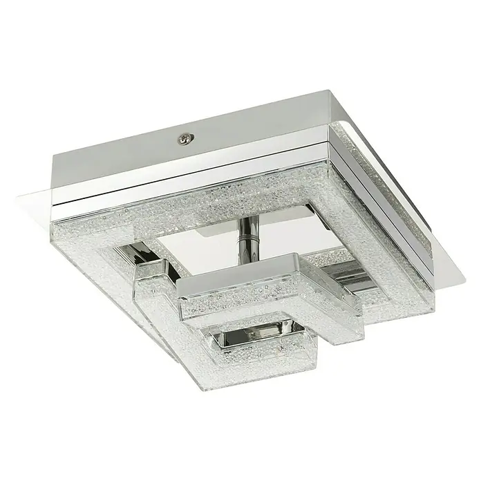 Globo LED-Deckenleuchte RENLY - 9 W, L x B x H: 19 x 19 x 9 cm, Warmweiß - Diagonale Ansicht