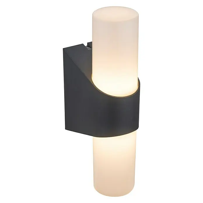 Globo LED-Außenwandleuchte LYANNA - 1-flammig, 10 W, Warmweiß, IP44 - Diagonale Ansicht