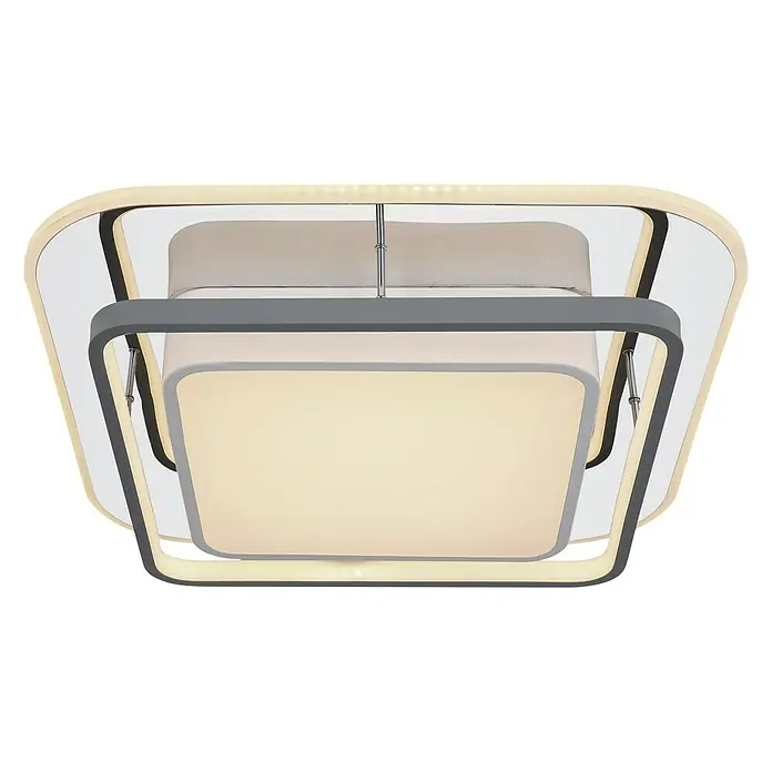 Globo LED-Deckenleuchte LEOLA - 60 W, L x B x H: 49 x 49 x 10,5 cm, Warmweiß - Diagonale Ansicht