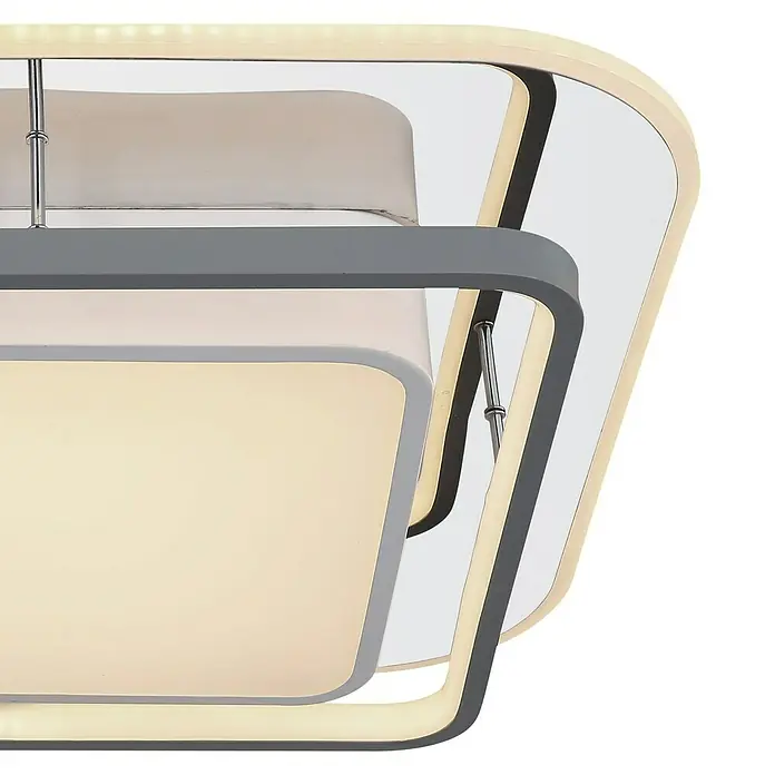 Globo LED-Deckenleuchte LEOLA - 60 W, L x B x H: 49 x 49 x 10,5 cm, Warmweiß - Detailaufnahme