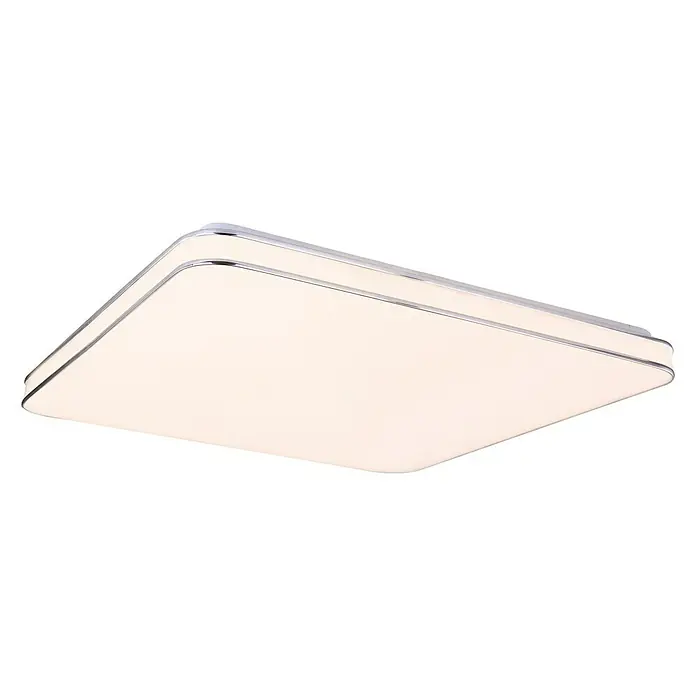 Globo LED-Deckenleuchte LASSY - 48 W, L x B x H: 49,5 x 49,5 x 8 cm, Warmweiß - Diagonale Ansicht