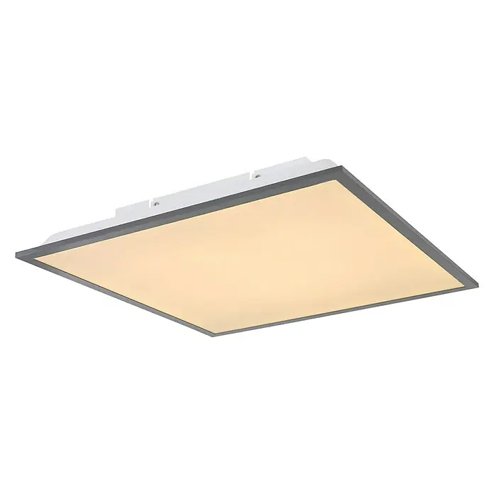Globo LED-Deckenleuchte Doro - 24 W, L x B x H: 45 x 45 x 7,5 cm, Warmweiß - Diagonale Ansicht