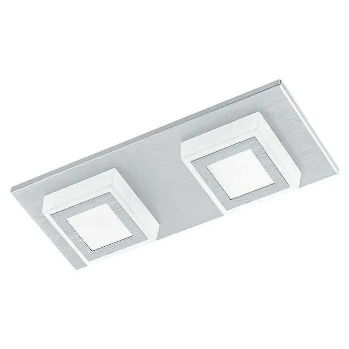 Eglo LED-Deckenleuchte MASIANO - 6,6 W, L x B x H: 25 x 10 x 50 cm, Alu-gebürstet, Warmweiß - Ansicht von unten