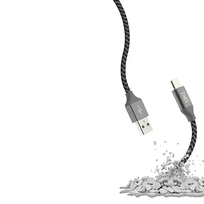 T'nB Cable USB - Largo: 3 m, Conexión USB-C - Vista angular