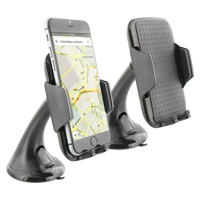 T'nB Soporte para teléfono móvil CARHOLDBK2 - Orientable 360°, Ventosa - Vista angular