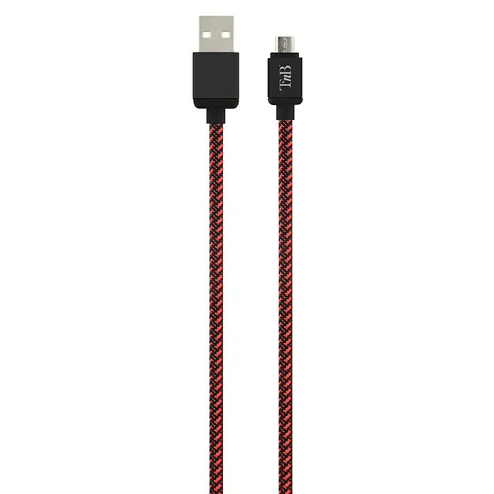 T'nB Cable USB - Largo: 3 m, 1 x Micro USB - Vista descendente