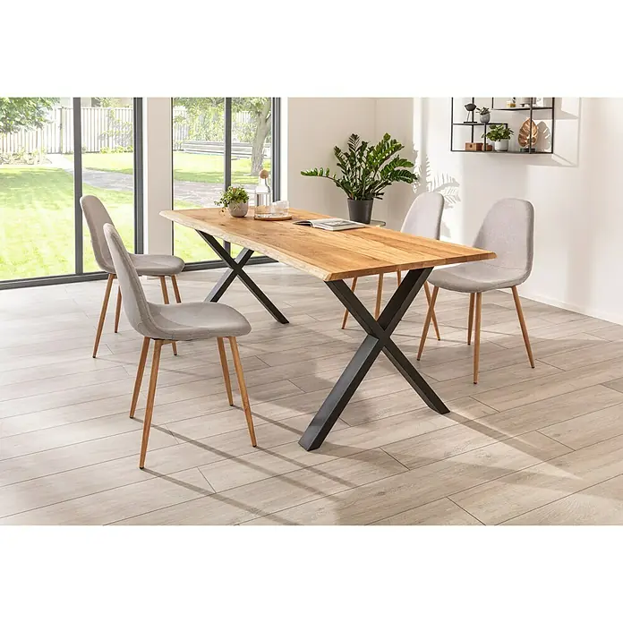 Pur Iternal Black Edition Noga stola - 700 x 100 x 723 mm, Crne boje, X-oblik, Namijenjeno za: Dimenziju stolova 80 - 90 cm, 2 Kom. - Živopisni prikaz