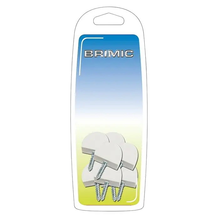 Micel Soporte para estantes de cristal pequeño - Plástico, Blanco, 8 uds. - Vista frontal