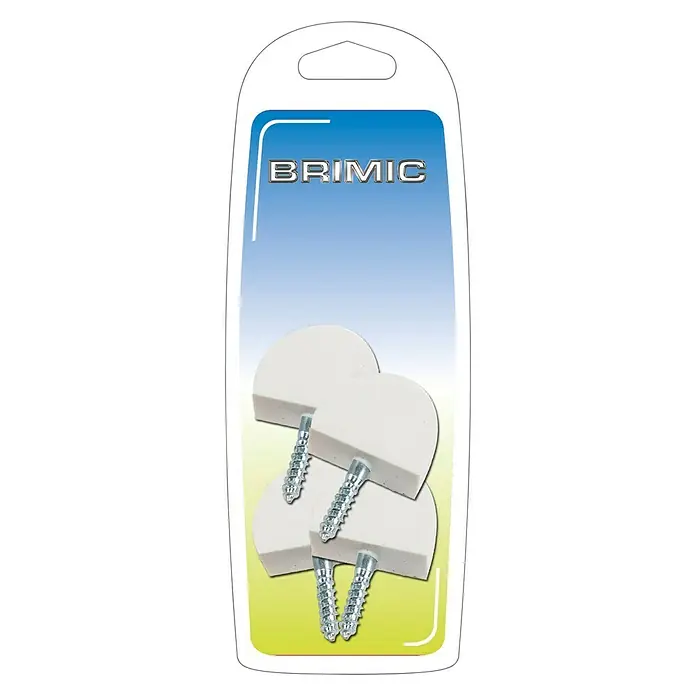 Micel Soporte para estantes de cristal grande - Plástico, Marrón, 4 uds. - Vista frontal