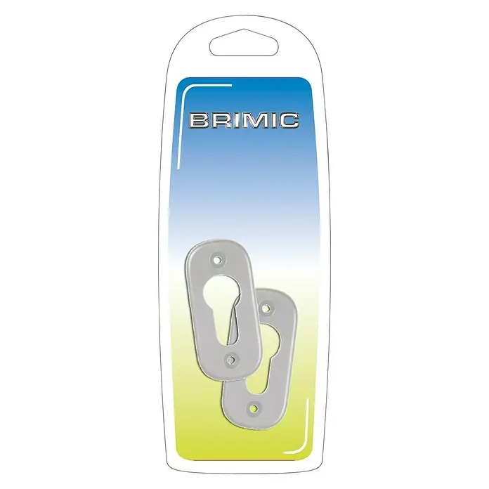 Micel Escudo para cerraduras 6811 - L x An: 70 x 30 mm, 2 uds., Blanco - Vista frontal