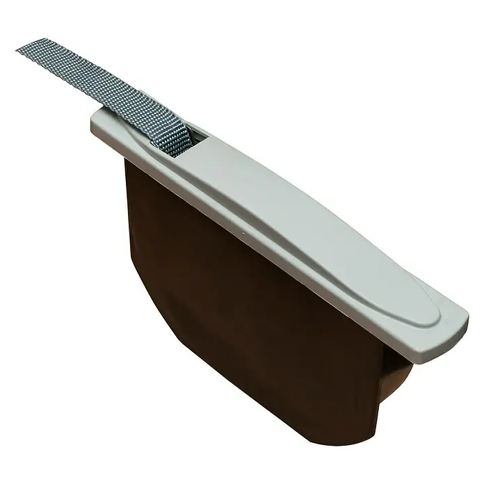 Micel Recogedor de cinta de persiana PR 1 - Gris, Anchura de la correa: 18 mm, Empotrado - Vista angular