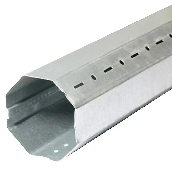 Micel Eje octogonal PR23 - L x An x Al: 2.000 x 57 x 0,4 mm, Zincado - Vista angular