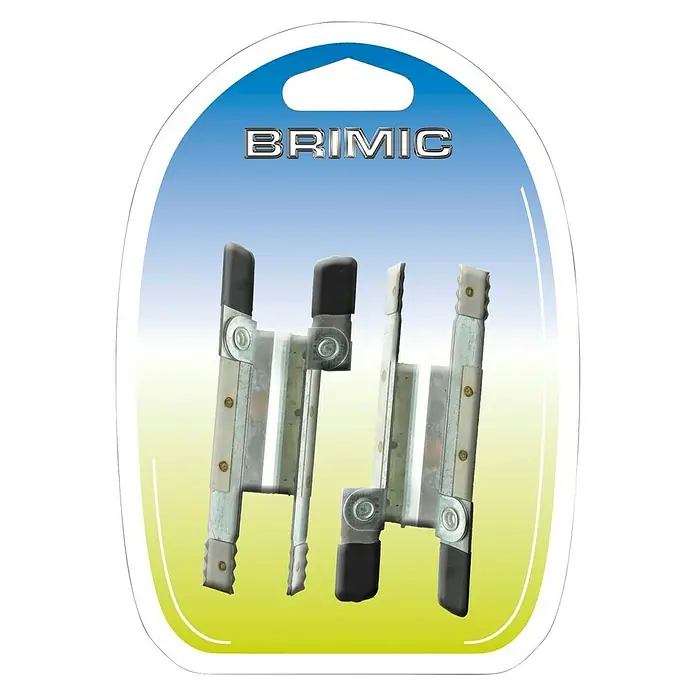Micel Brimic Tope de cierre para persiana cuña - L x An: 125 x 37 mm, Cromo, 2 ud. - Vista frontal