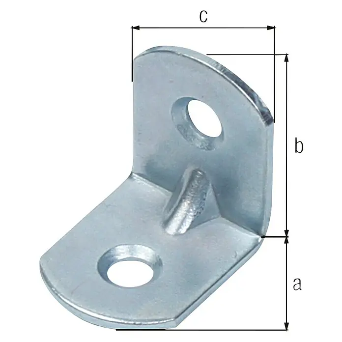GAH Alberts Escuadra de silla - L x An x Al: 16 x 20 x 20 mm, Acero, Plateado - Vista angular