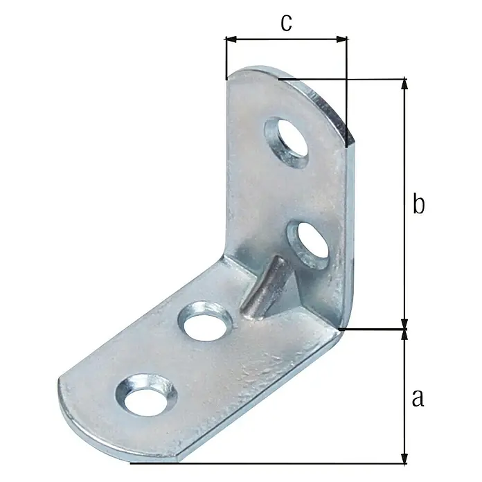 GAH Alberts Escuadra de silla - L x An x Al: 16 x 30 x 30 mm, Acero, Plateado - Vista angular