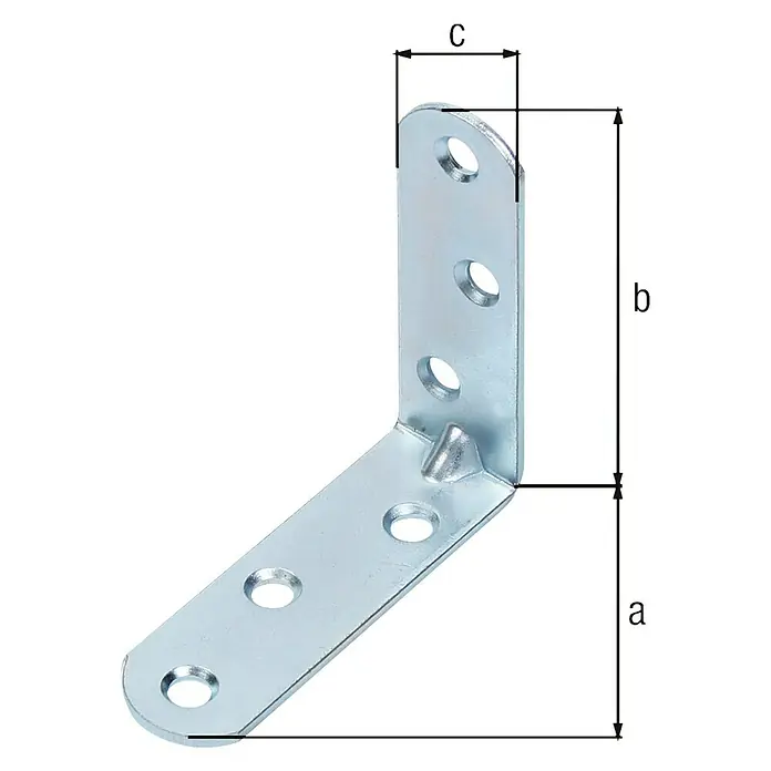 GAH Alberts Escuadra de silla - L x An x Al: 19 x 60 x 60 mm, Acero, Plateado - Vista angular