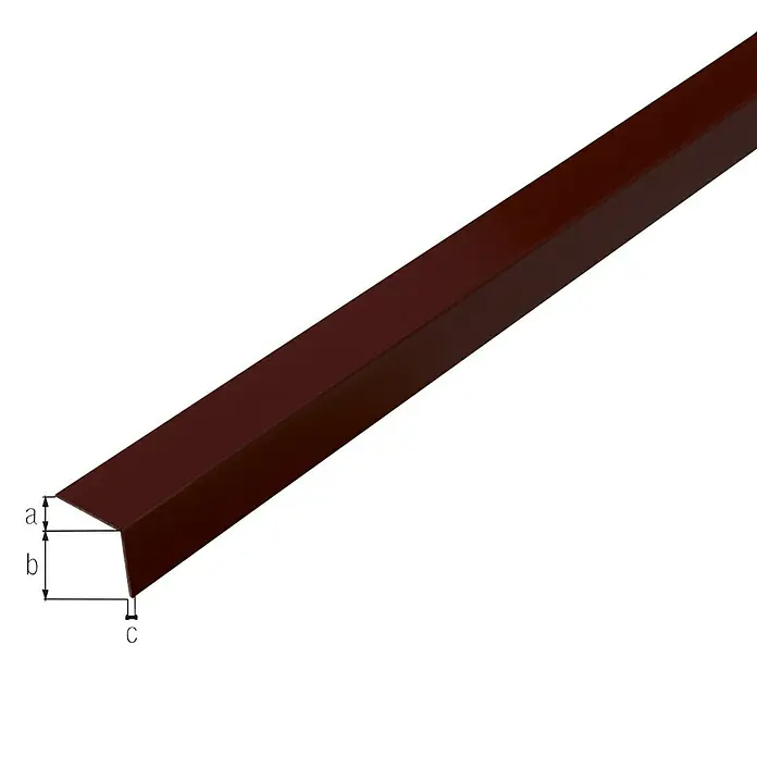 GAH Alberts Perfil angular - L x An x Al: 2.600 x 20 x 20 mm, Espesor: 1,5 mm, PVC, Violeta - Vista angular