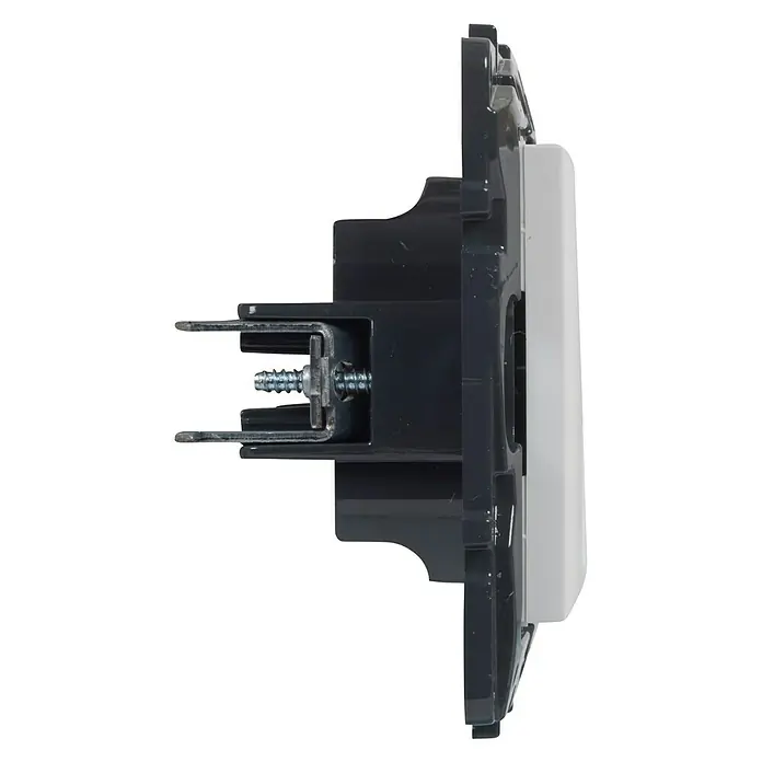 Legrand Niloé Step Toma de teléfono RJ11 - Blanco, Montaje en la pared - Vista de perfil izquierdo