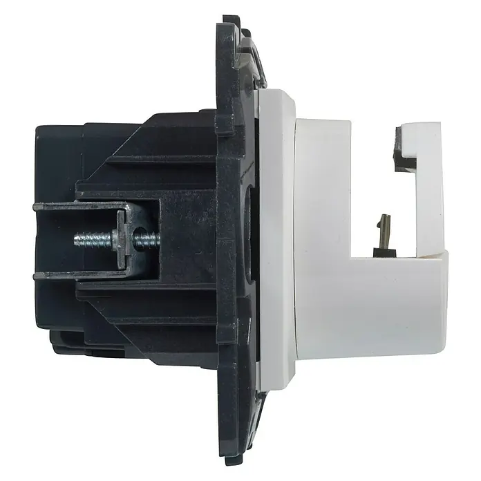 Legrand Niloé Conector USB Dock station - Hembrilla F, Blanco - Vista de perfil izquierdo