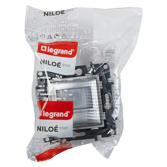 Legrand Niloé Step Sensor de movimiento - Aluminio, Alcance: 8 m - Vista frontal