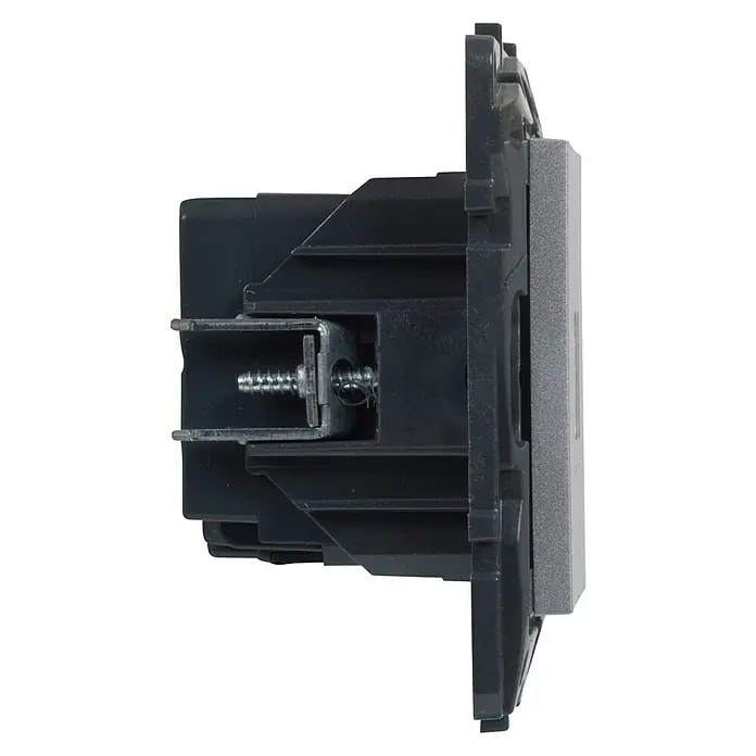 Legrand Niloé Step Toma USB - Aluminio, 2 canales, Plástico, Montaje en la pared - Vista de perfil izquierdo