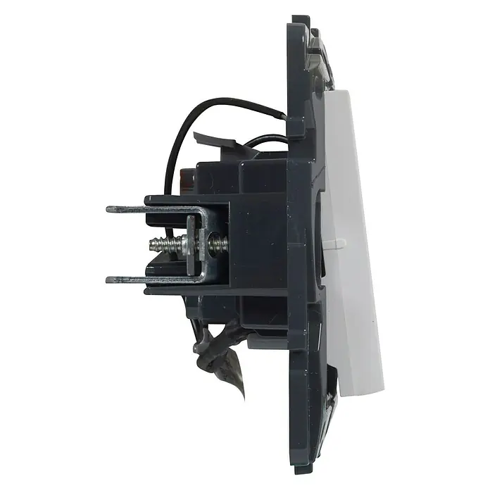 Legrand Niloé Step Interruptor/Conmutador - Blanco, Plástico, Montaje en la pared, 1 ud. - Vista de perfil izquierdo
