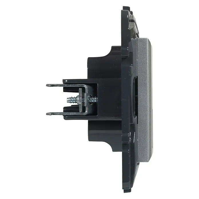 Legrand Niloé Step Toma de teléfono RJ11 - Aluminio, Montaje en la pared - Vista de perfil izquierdo