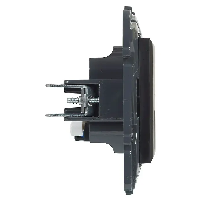 Legrand Niloé Step Toma de red RJ45 - Antracita, 1 canal, Plástico, Montaje en la pared - Vista de perfil izquierdo