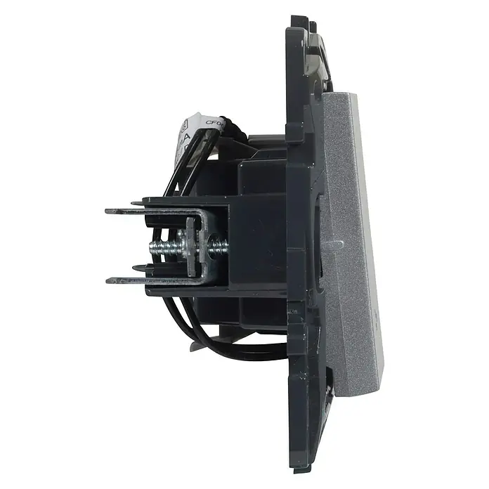 Legrand Niloé Step Interruptor/Conmutador - Aluminio, Plástico, Montaje en la pared, 1 ud. - Vista de perfil izquierdo