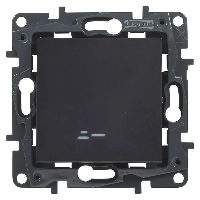 Legrand Niloé Step Interruptor/Conmutador - Antracita, Plástico, Montaje en la pared, 1 ud. - Vista frontal