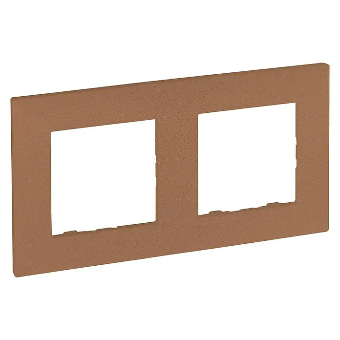 Legrand Niloé Step Marco - Cobre, x 2, Plástico, Montaje en la pared - Vista angular