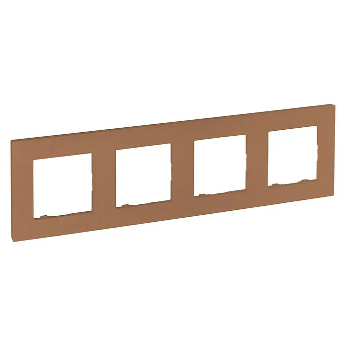 Legrand Niloé Step Marco - Cobre, x 4, Plástico, Montaje en la pared - Vista angular