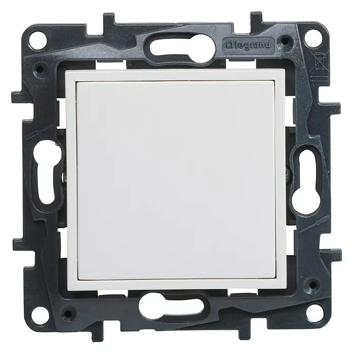 Legrand Niloé Step Tapa para mecanismo - Blanco, Metal, Montaje en la pared - Vista frontal