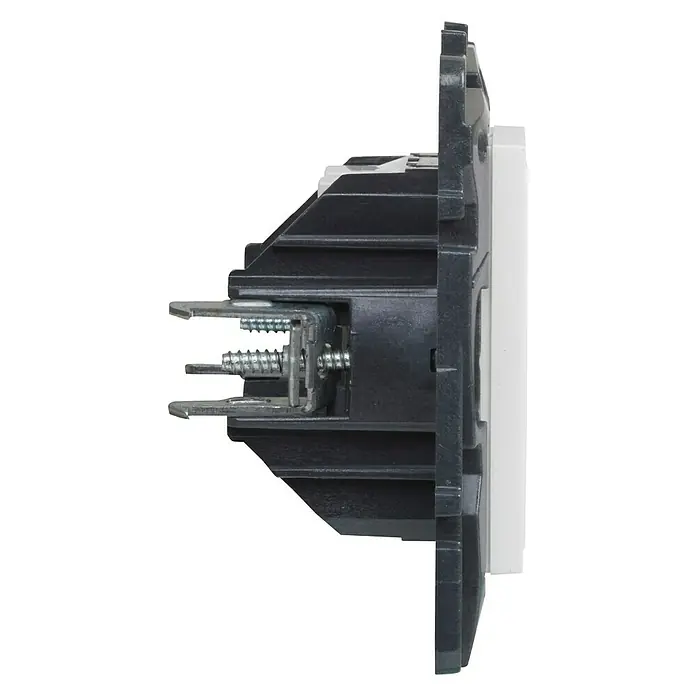 Legrand Niloé Step Tapa para mecanismo - Blanco, Metal, Montaje en la pared - Vista de perfil izquierdo