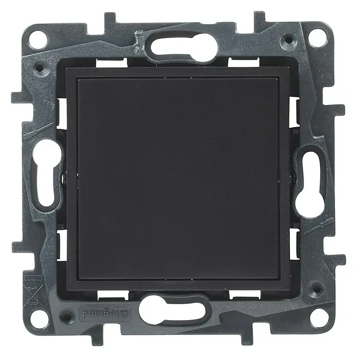 Legrand Niloé Step Tapa para mecanismo - Antracita, Metal, Montaje en la pared - Vista frontal