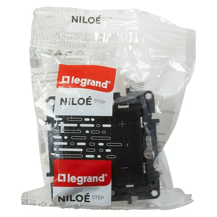 Legrand Niloé Step Regulador luminoso + Pulsador - Antracita, Plástico, Montaje en la pared - Vista frontal