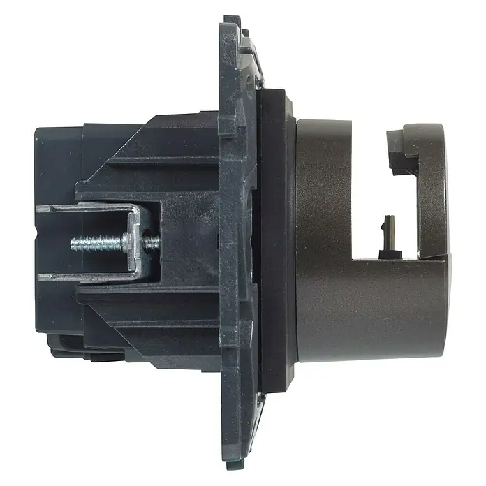 Legrand Niloé Conector USB Dock station - Hembrilla F, Antracita - Vista de perfil izquierdo