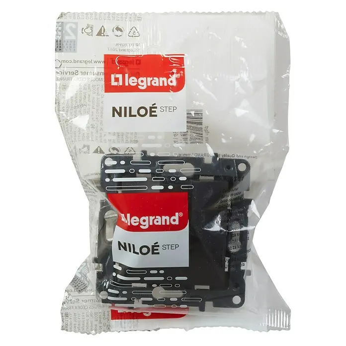 Legrand Niloé Step Pasacables - Antracita, Diámetro: 12 cm - Vista frontal