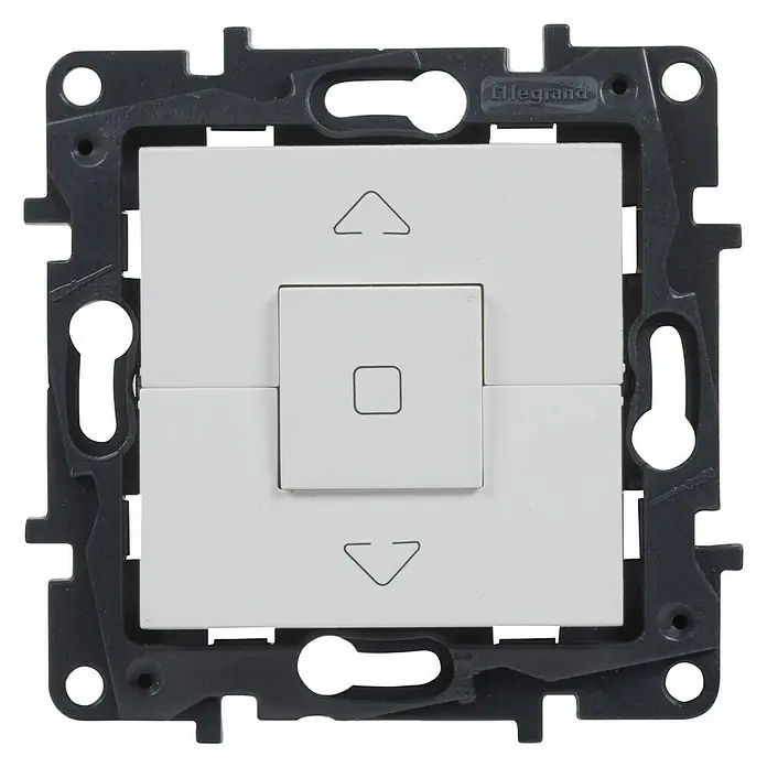 Legrand Niloé Step Interruptor para persianas - 11 x 5 x 15 cm, En pared, Blanco - Vista frontal