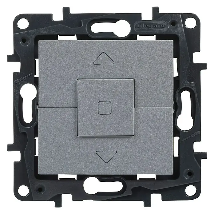 Legrand Niloé Step Interruptor para persianas - 11 x 5 x 15 cm, En pared, Aluminio - Vista frontal