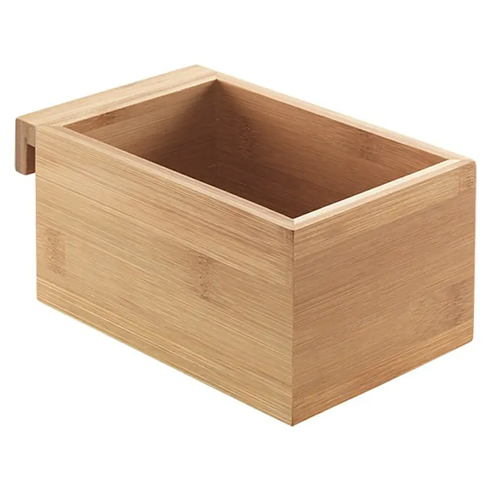 Metaltex Holzkiste Mural Line - L x B x H: 10 x 15 x 8 cm, Braun - Diagonale Ansicht