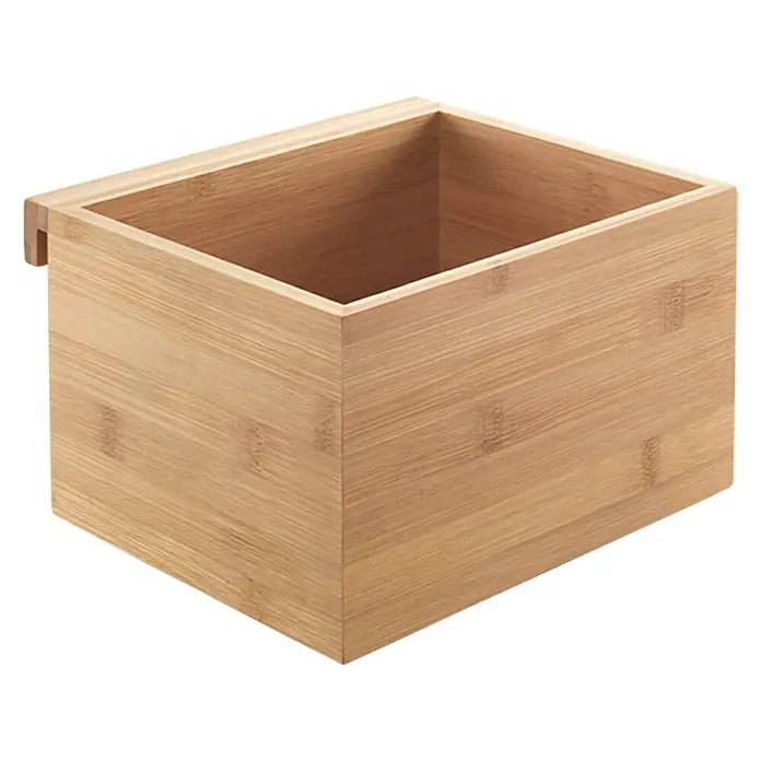 Metaltex Holzkiste Mural Line - L x B x H: 19 x 15 x 12 cm, Braun - Diagonale Ansicht