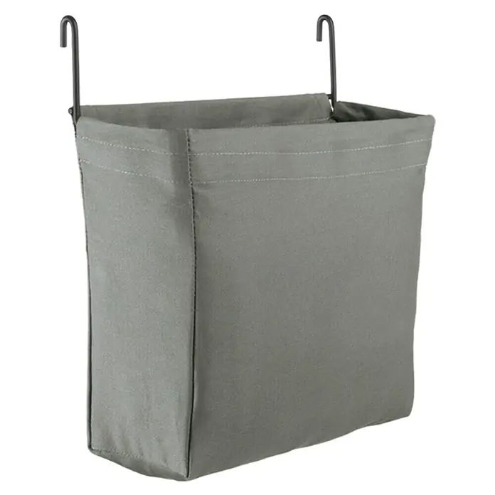 Metaltex Tasche Mural Line - L x B x H: 24 x 9 x 21 cm, Grau - Diagonale Ansicht