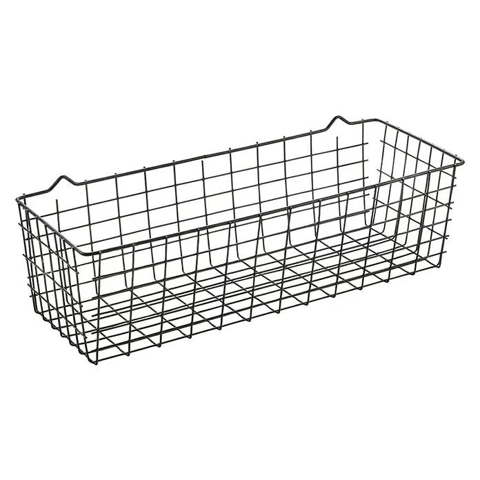 Metaltex Allzweck-Korb Koala - L x B x H: 33 x 12 x 10 cm, Metall, Schwarz - Diagonale Ansicht