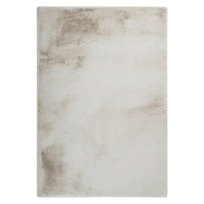 Hochflorteppich Happy - Beige, 170 x 120 cm, 100 % Polyester (Flor) - Ansicht von oben