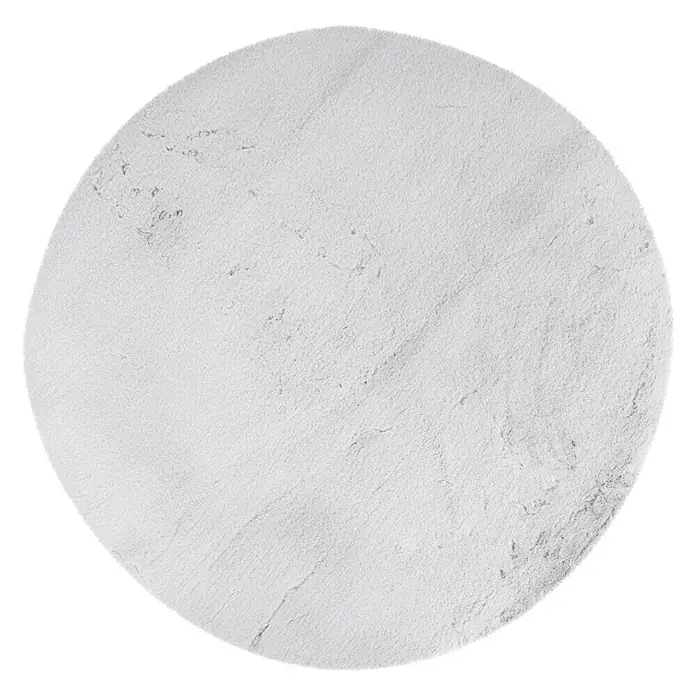 Teppich rund Happy - Silber, Durchmesser: 160 cm, 100 % Polyester (Flor) - Ansicht von oben