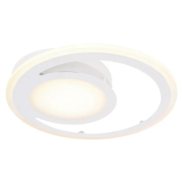 Globo LED-Deckenleuchte rund FENNA - 40 W, Ø x H: 47 mm x 7 cm, Neutralweiß - Diagonale Ansicht